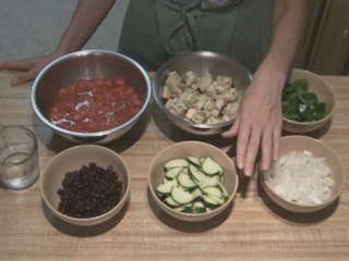 Vegetarian Eggplant & Black Bean Stew part 1