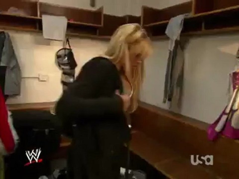 Kelly Kelly, Kane, Mickie James _ Candice Michelle Backstage