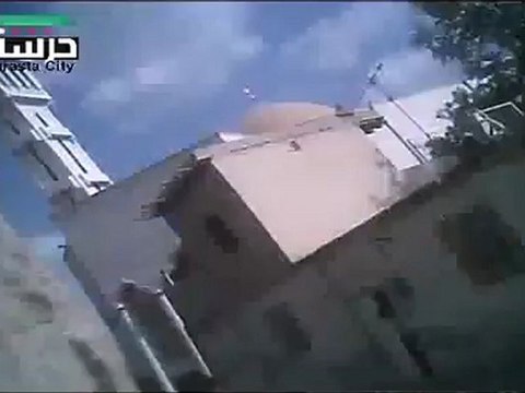 Syria فري برس ريف دمشق حرستا اشتباكات عنيفة قرب جامع السيدة عائشة 11-8-2012