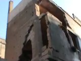 Syria فري برس حمص القديمة سقوط صاروخ ودمار هائل للمنازل والمحلات التجارية 12 8 2012 ج3