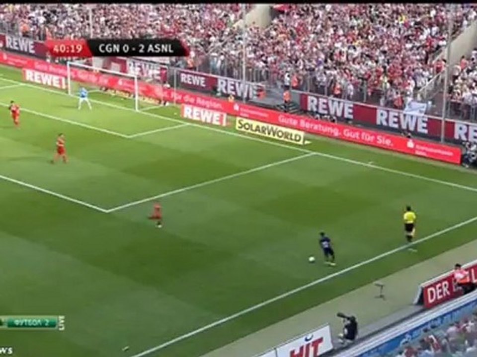 Arsenal vs Cologne. First half, second part