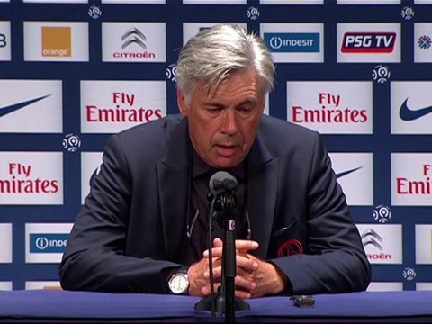 Conférence de presse Paris Saint-Germain - FC Lorient : Carlo ANCELOTTI (PSG) - Christian GOURCUFF (FCL) - saison 2012/2013