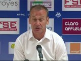 Conférence de presse ESTAC Troyes - Valenciennes FC : Jean-Marc FURLAN (ESTAC) - Daniel  SANCHEZ (VAFC) - saison 2012/2013