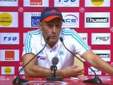 Conférence de presse Stade de Reims - Olympique de Marseille : Hubert FOURNIER (SdR) - Elie BAUP (OM) - saison 2012/2013