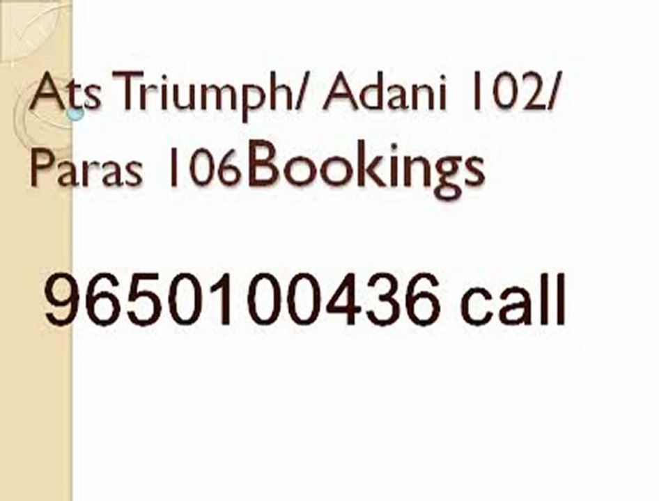 ATS Triump Sector 104 Gurgaon 9650100436 - 9873471133