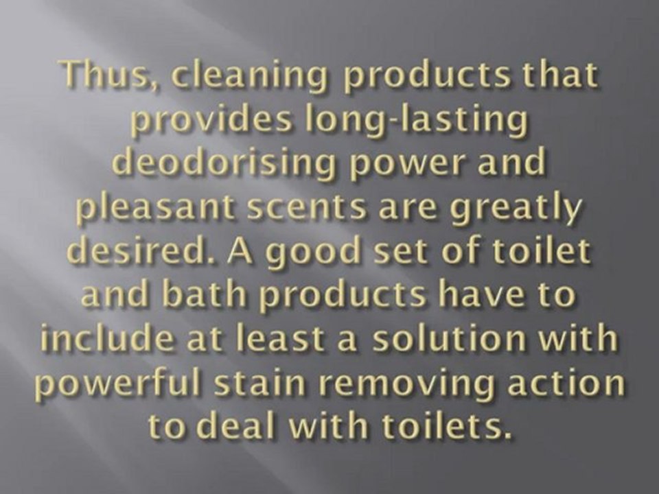 Cleaning Solutions for the Bathroom