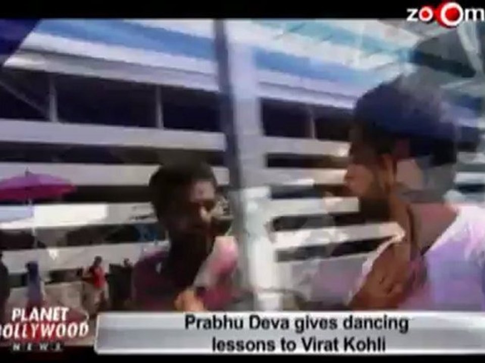 Prabhu Deva gives dancing lessons to Virat Kohli