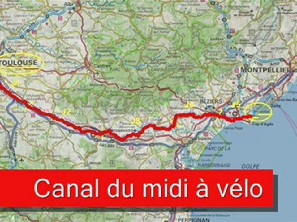 carte routiere canal du midi