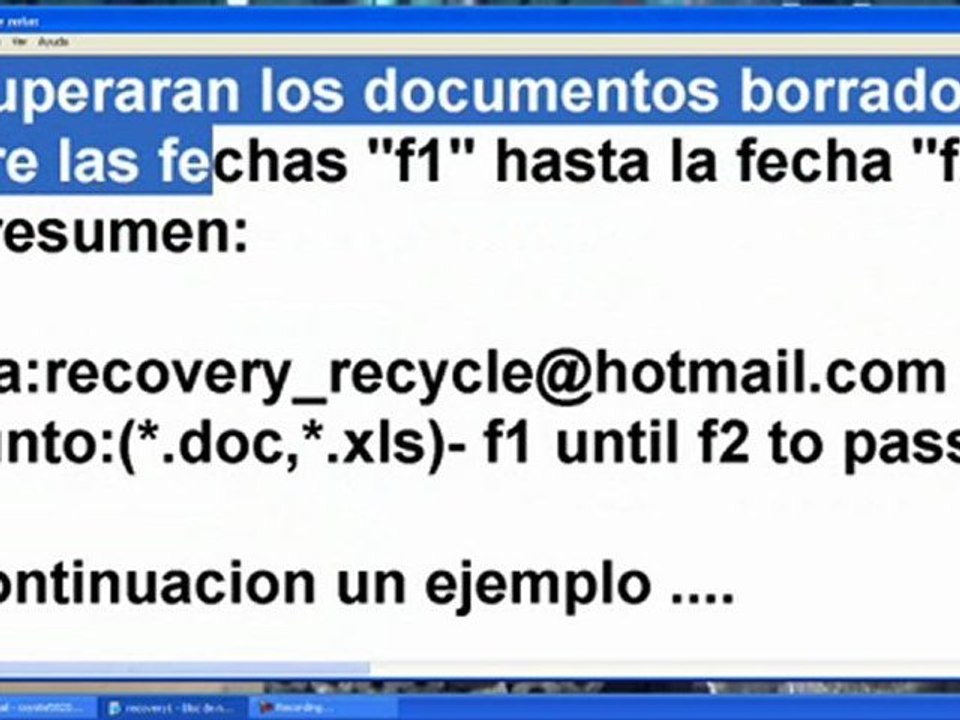 Recuperar archivos adjuntos borrados de hotmail