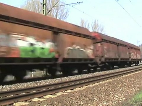 Züge bei Braubach am Rhein, ERS-Railpool 185, Railion 185, 3x DBAG 185, 152, 145, 155, 427, 428