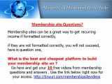 membership sites questions and answers