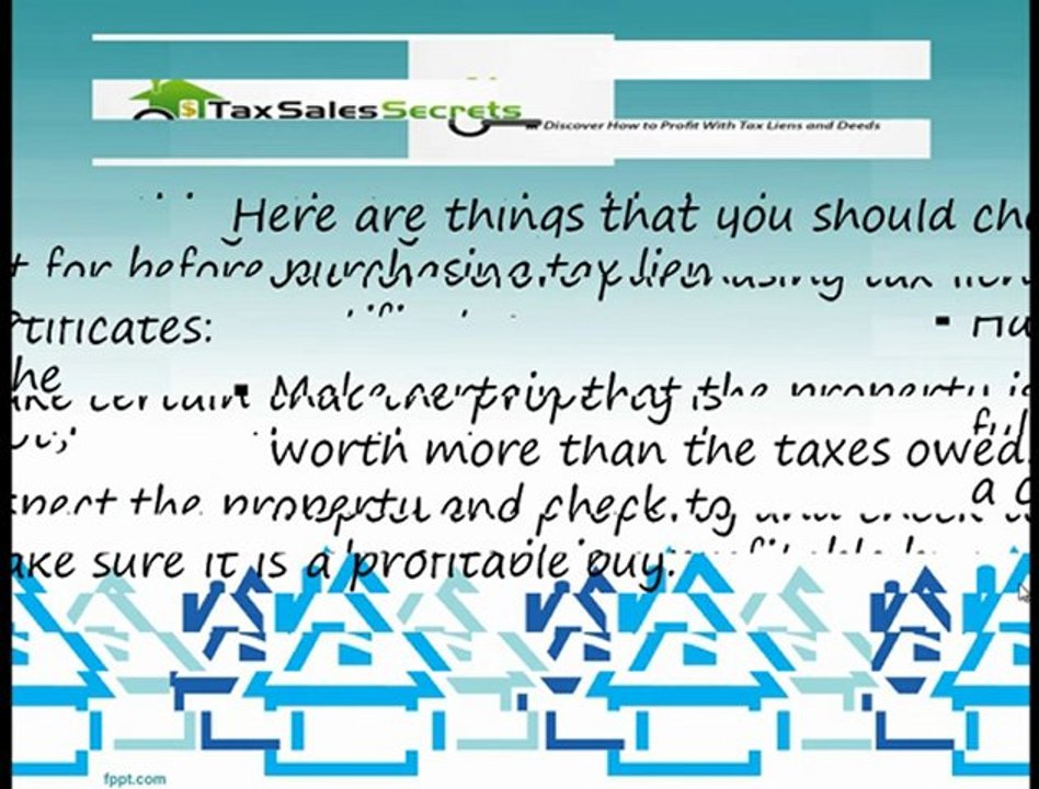 Investing in Tax Lien Certificates