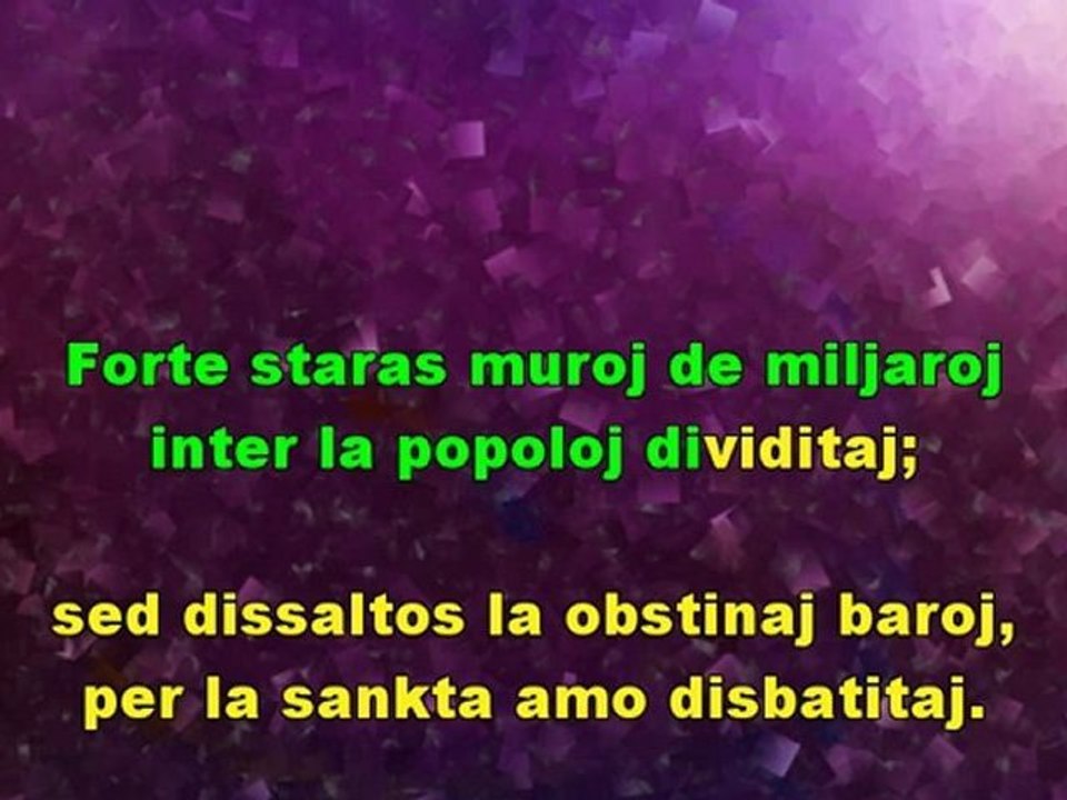 LA ESPERO - Esperanto Sing-along Karaoke With A-cappella Chorus