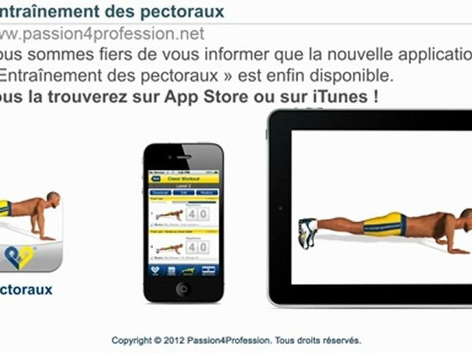 Application Entraînement des pectoraux - iPhone & iPad