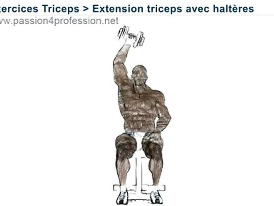Extension triceps avec haltères