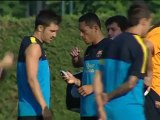 Carles Puyol ya trabaja con el grupo preparando el inicio de la Liga