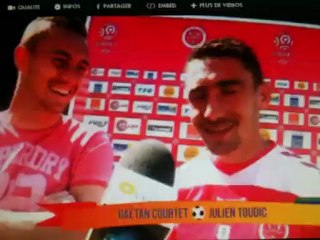 Julien et Gaêtan à Canal football  club