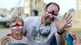 London 2012 Olympics - British Family in union Jack masks Pt 11