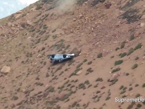 Driver Skids Off Mountain During Pikes Peak Race