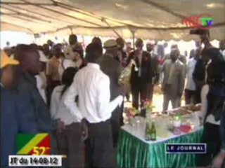 Cérémonie de mise en service du centre émetteur de radio et de télé à Kinkala