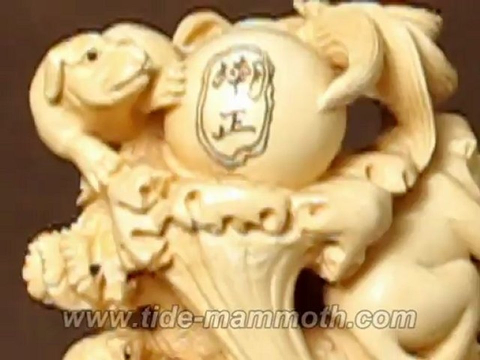 Mammoth Ivory Handcrafted Chinese 12 Zodiac Animal Carving 37499