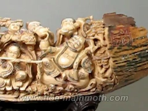 Mammoth Ivory Handcrafted Eight Immortal Carving 37492