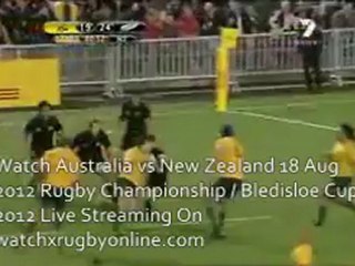 New Zealand vs Australia Live Rugby Match On 18-08-2012