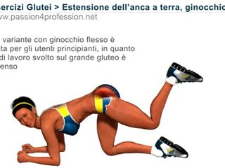 Allenamento glutei : estensione anca  ginocchio flesso