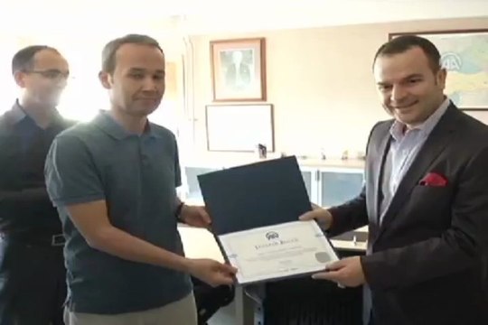 AA muhabirlerine başarı belgesi