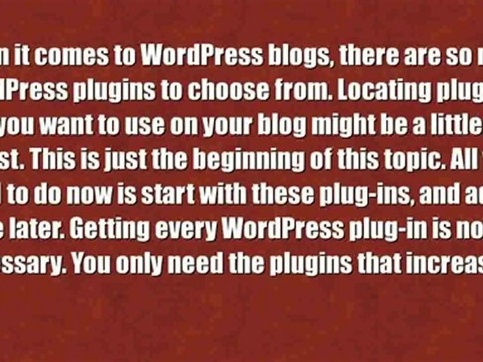 WordPress Plugins for Useful Blogging