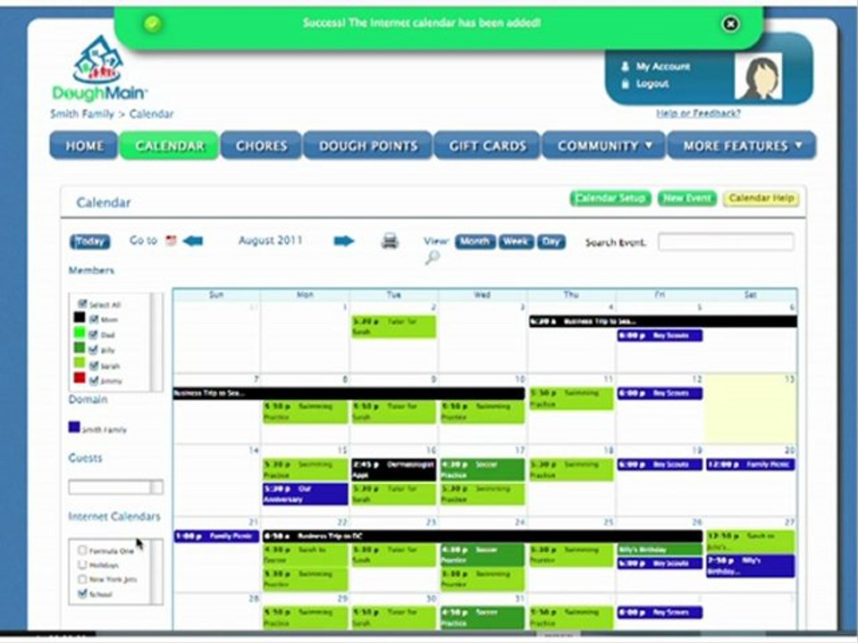 DoughMain: Calendar Import, Organization Tools, Chore Tracker