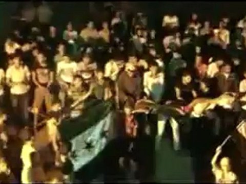 فري برس منبج - ريف حلب مظاهرة مسائية في الساحة 15-8-2012