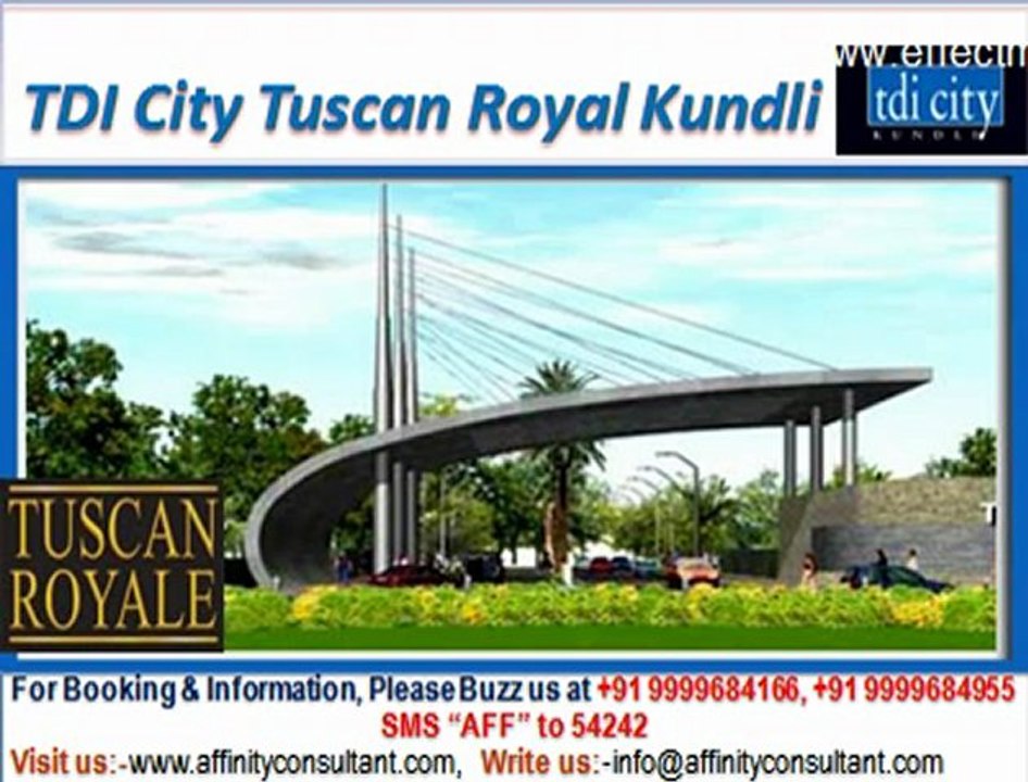 TDI city Tuscan Royal Residential Plots Kundli @ 09999684166