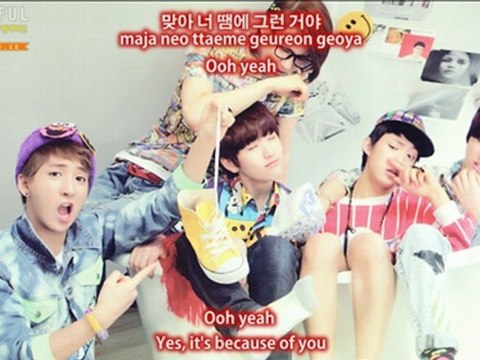 B1A4 (비원에이포) Because of You 너 때문에 Eng Sub + Han/Rom