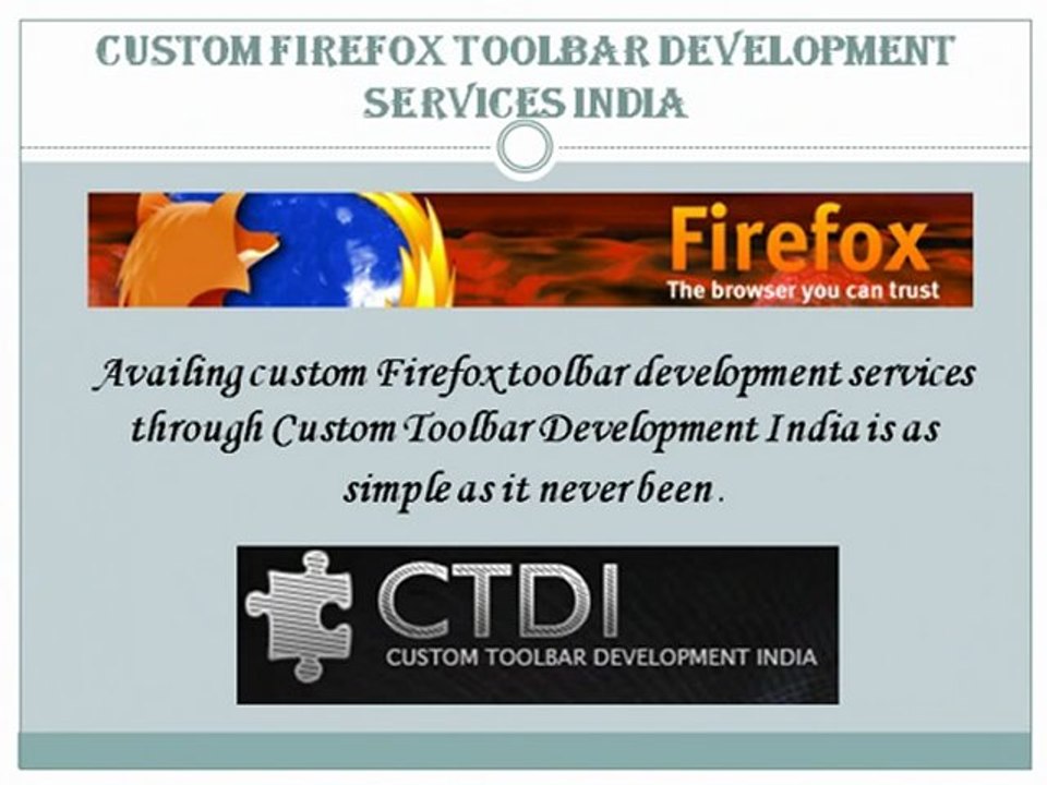 Custom Firefox Toolbar