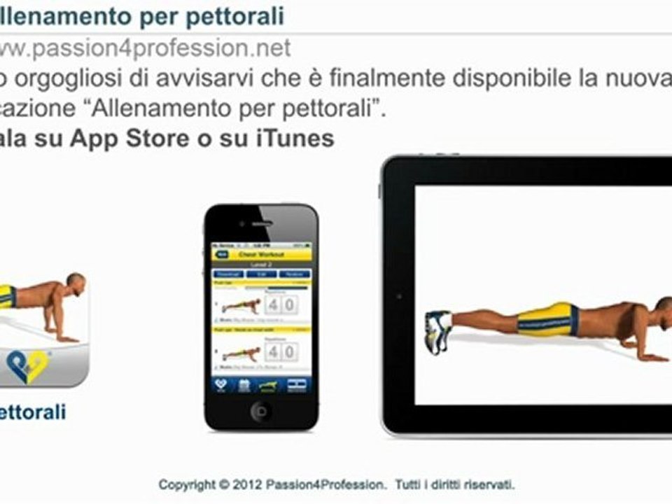 Applicazione "Allenamento per pettorali" App Store / iTunes