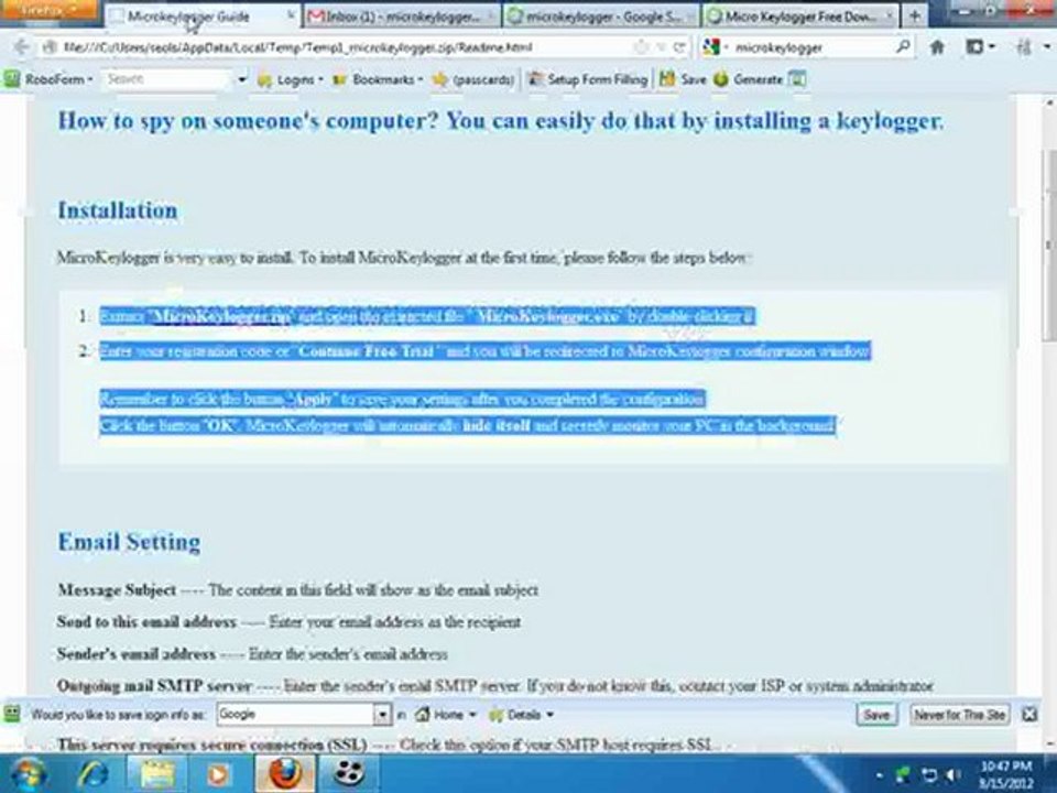 Micro Keylogger - How to Spy on Someone's Computer