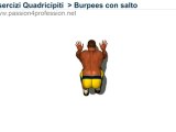 Burpees con salto ( esercizio resistenza aerobica )