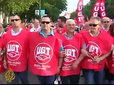 Spanish stage anti-austerity protests