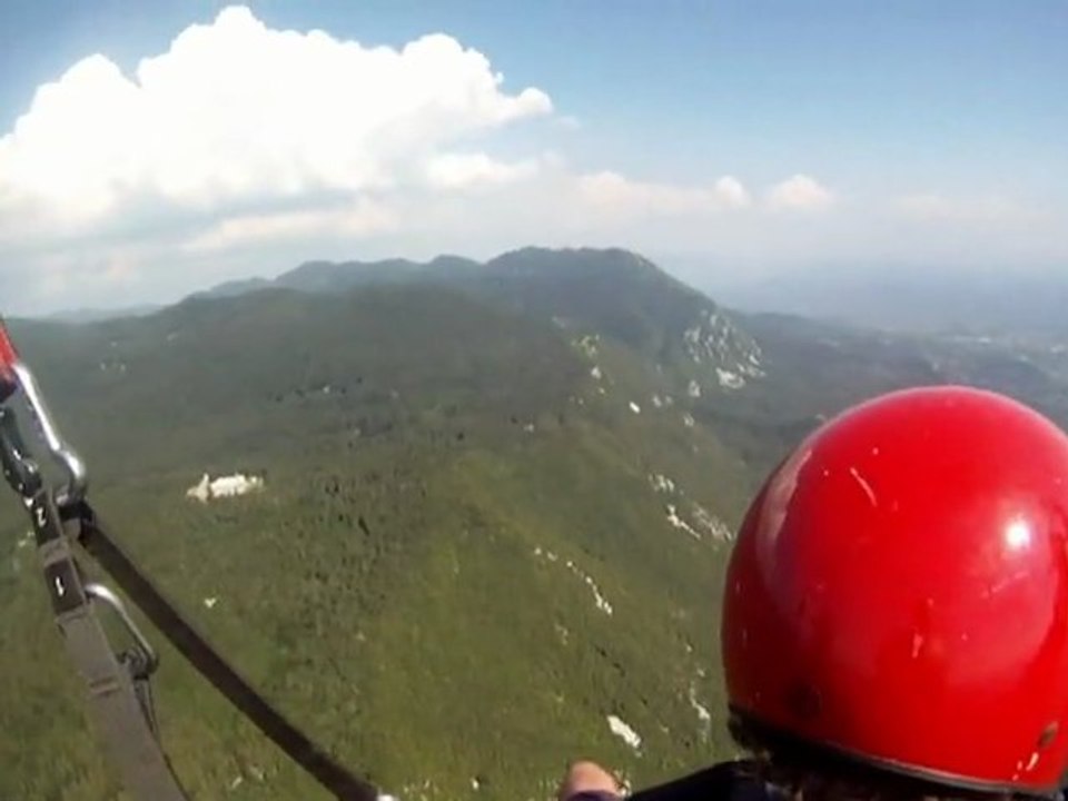 Ulf's first tandem flight at Lijak Slovenia