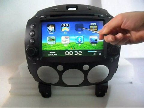 Mazda 2 dvd player with GPS Navigation TV Touch Screen support bluetooth ipod