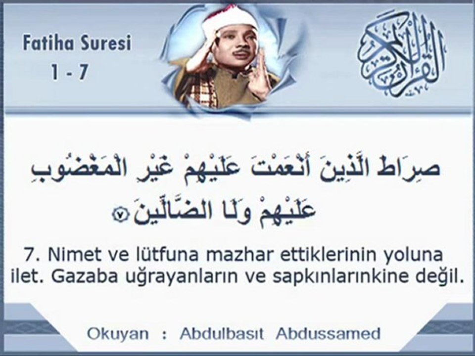 Fatiha Suresi-Abdulbasit Abdussamed