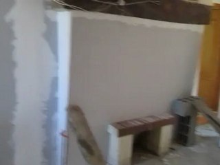 le 17/08/2012  pose placo pour accueillir mon insert électrique