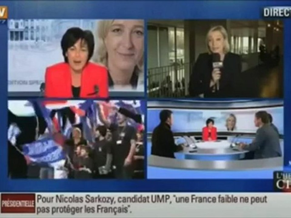 Marine Le Pen contre la caste journalistique