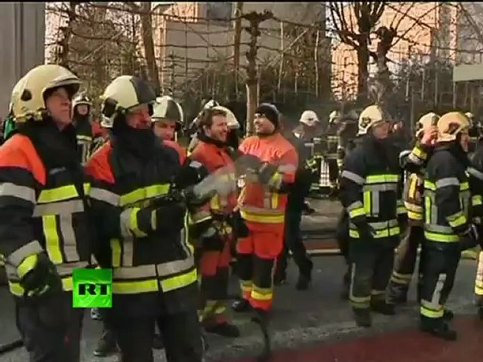 Firefighters vs Cops: Striking fire officers soak PM office in Brussels