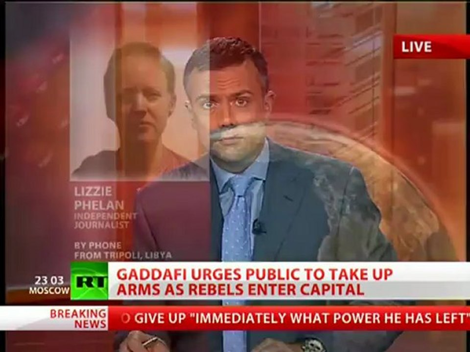 Rebels enter Tripoli as Gaddafi urges Libyans to take up arms