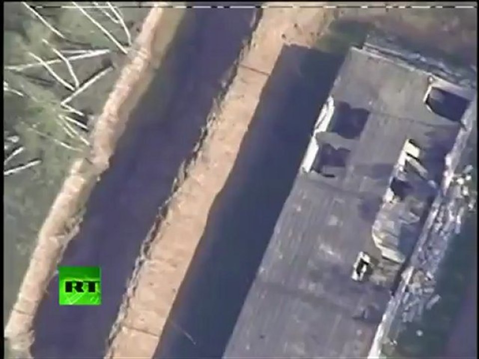 RT exclusive aerial drone video of shells exploding, depot inferno aftermath