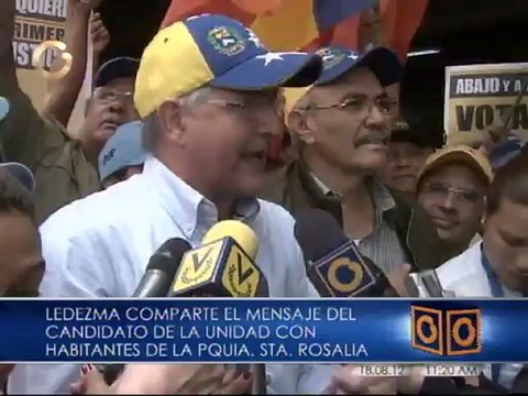 Alcalde Ledezma llevó el mensaje de Capriles a la parroquia Santa Rosalía