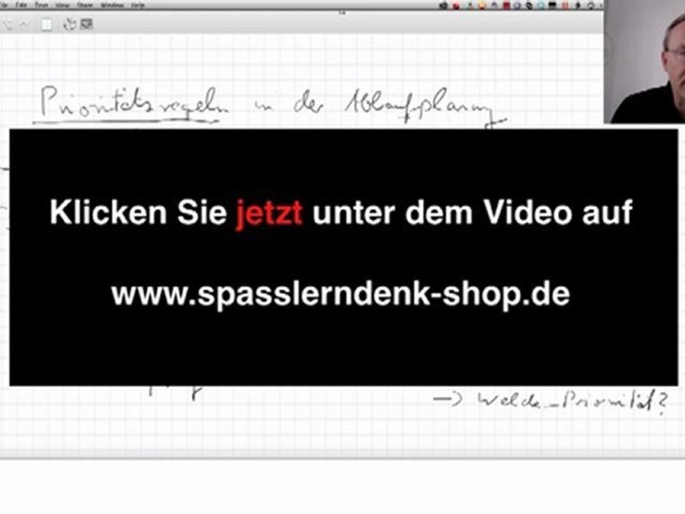 Ablaufplanung, Prioritätsregeln, Teil 1