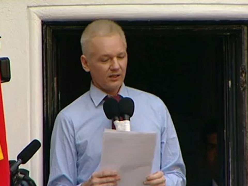 WikiLeaks founder Julian Assange speaks